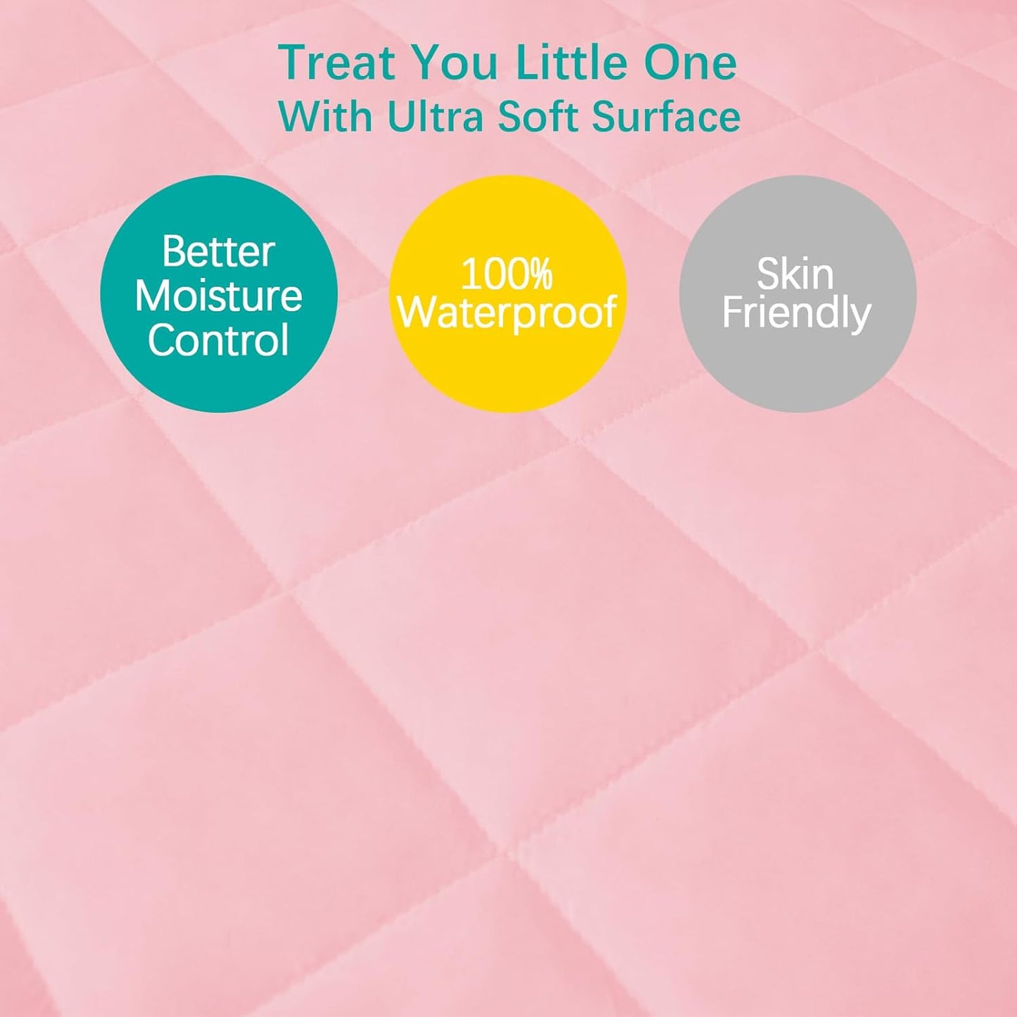 Mini Crib Mattress Protector Sheets Fitted Waterproof Mini Crib Mattress Protector Pad Cover Pink 2 Pack Quilted 38" x 24"