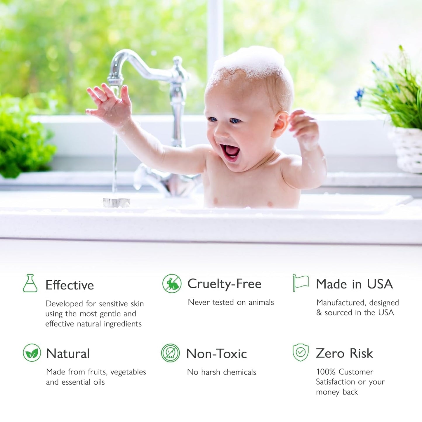 SoCal Suds & Company 2oz Organic Foaming Baby Wash & Shampoo - Soft Citrus - 2 Pack