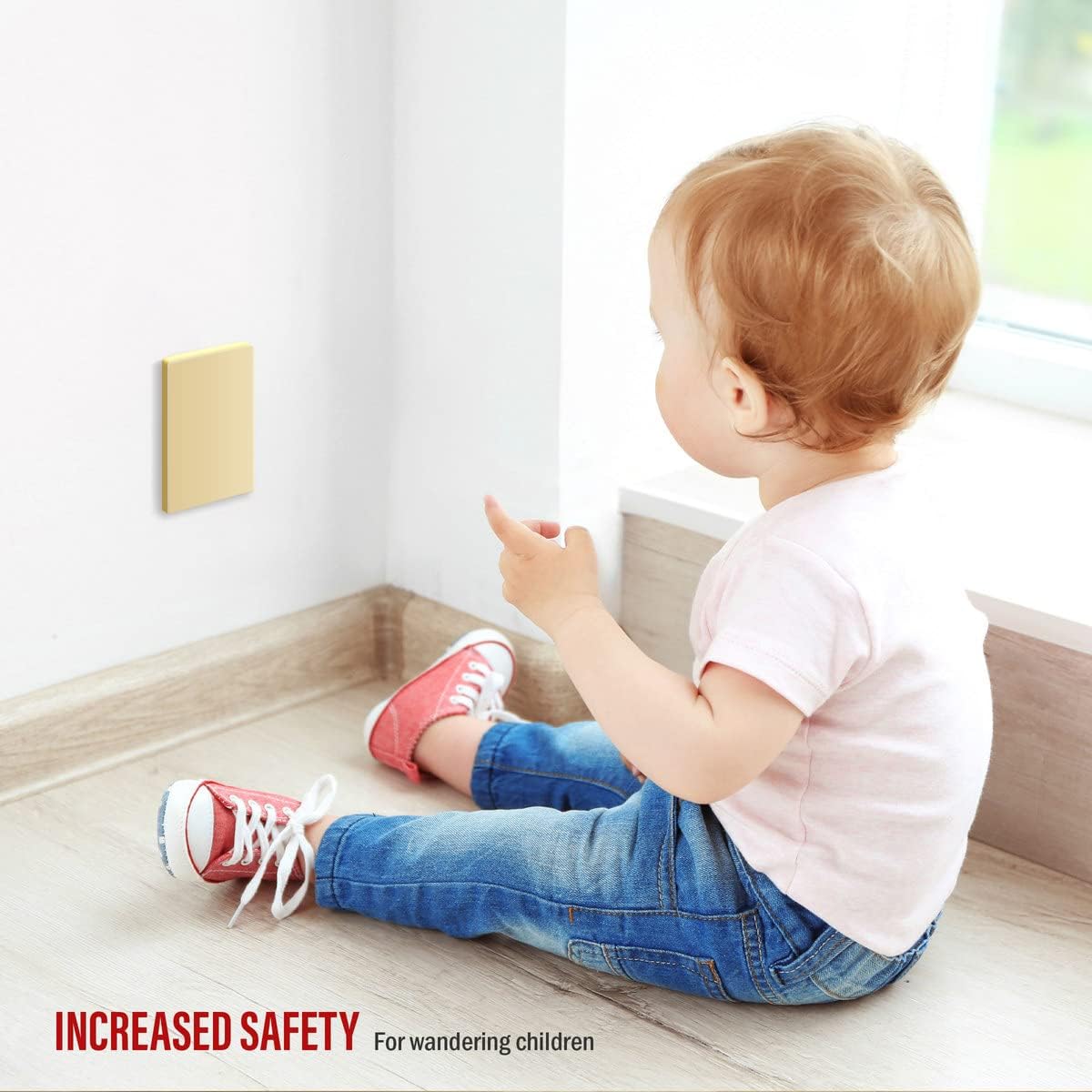 ENERLITES Screwless Blank Wall Plate, Child Safe Blank Device Outlet Cover, Standard Size, 1-Gang 4.68" x 2.93", Polycarbonate Thermoplastic, UL Listed, SI8801-GD, Gold