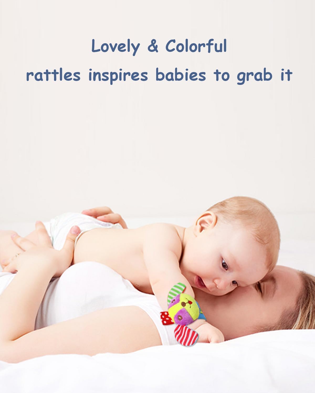 BLOOBLOOMAX Sock rattles for Babies 0-24 Months Baby Animal Foot Finder Educational Toys