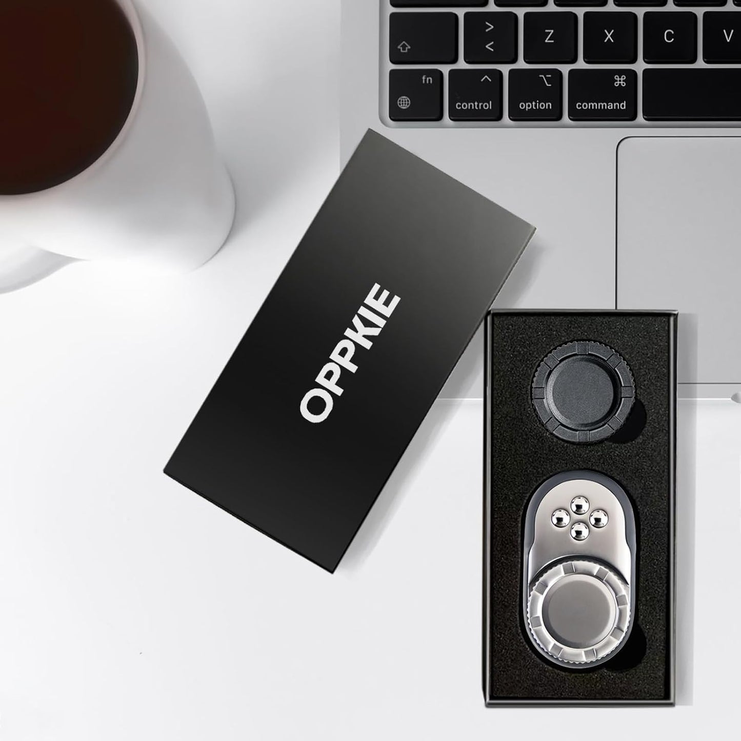 Fidget Toys Adults, OPPKIE Handheld Metal Desk Sensory Fidgets Toy Promotes Focus for Home Office Outdoors, Satisfying Toy for Men Teens Adults, Stress Pressure Anxiety Relief Tools (Silver)