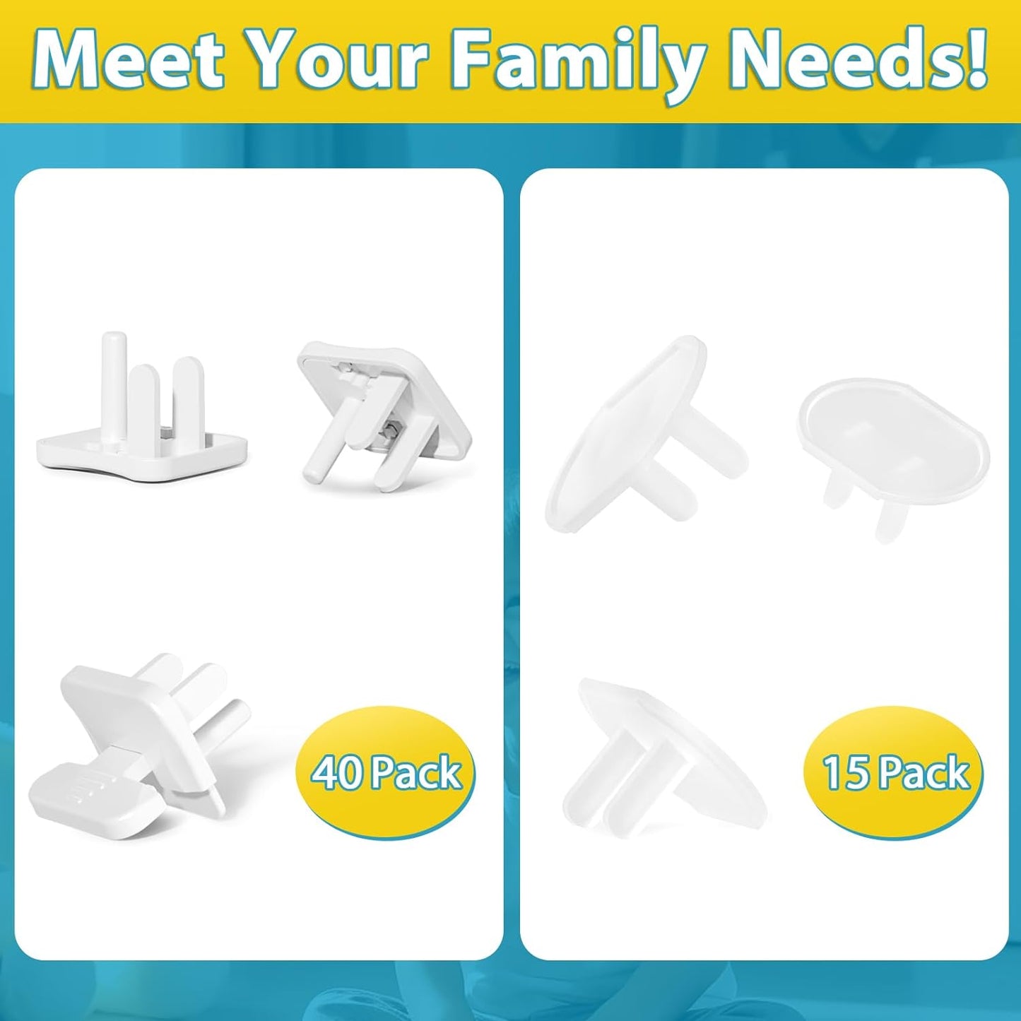 Babepai Outlet Covers Baby Proofing 55-Pack White, Child Proof Electrical Protector Safety Baby Safety Plug Covers