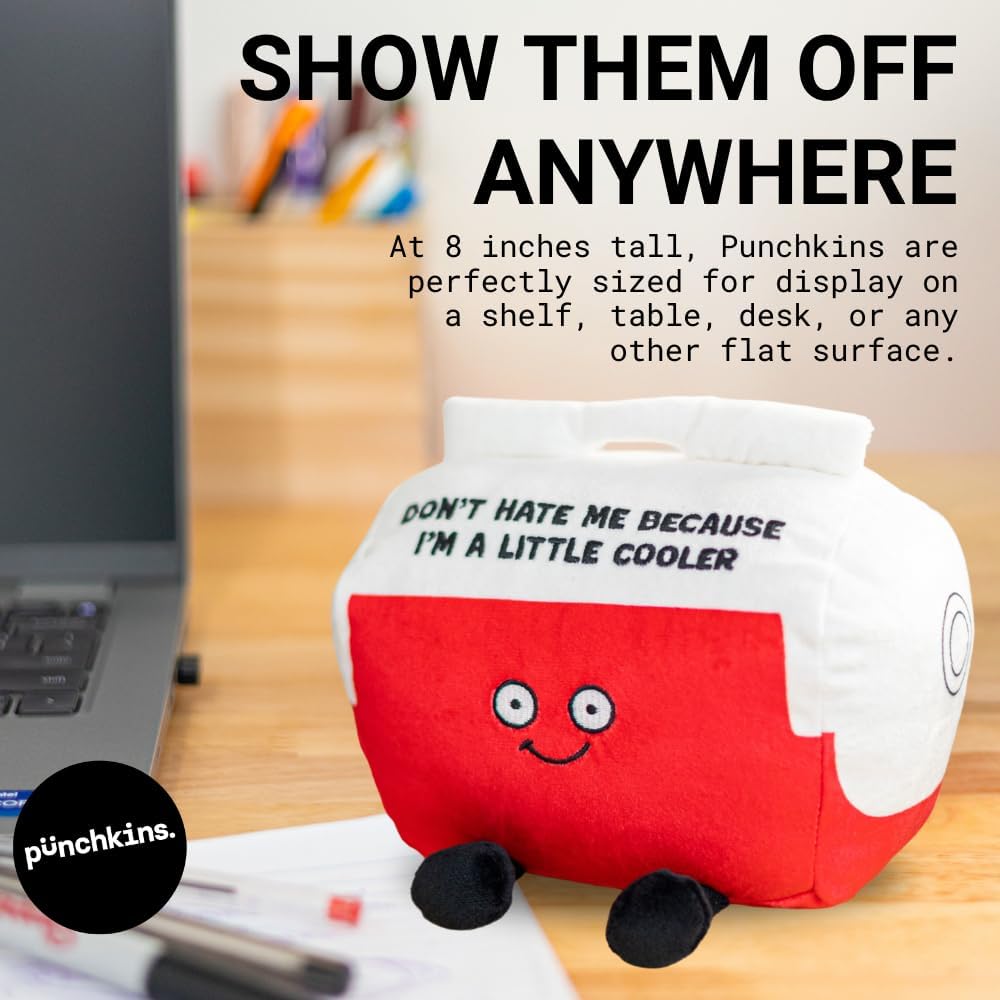 Sushi Foodie Plushie, Funny Pun Meme Gag Gift, White Elephant, Stocking Stuffer Present, Great for Emotional Support, Fun Desk Accessory, Weighted Base for Display