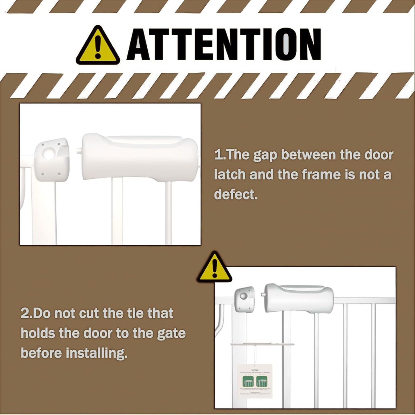 ALLAIBB Extra Wide Baby Gate Pressure Mount with Auto-Close, White Metal Safety Gate for Stairs & Doorways - Child Proof, Pet Barrier for Hallways, Kitchen, Living Room for 38.58-43.31 inch