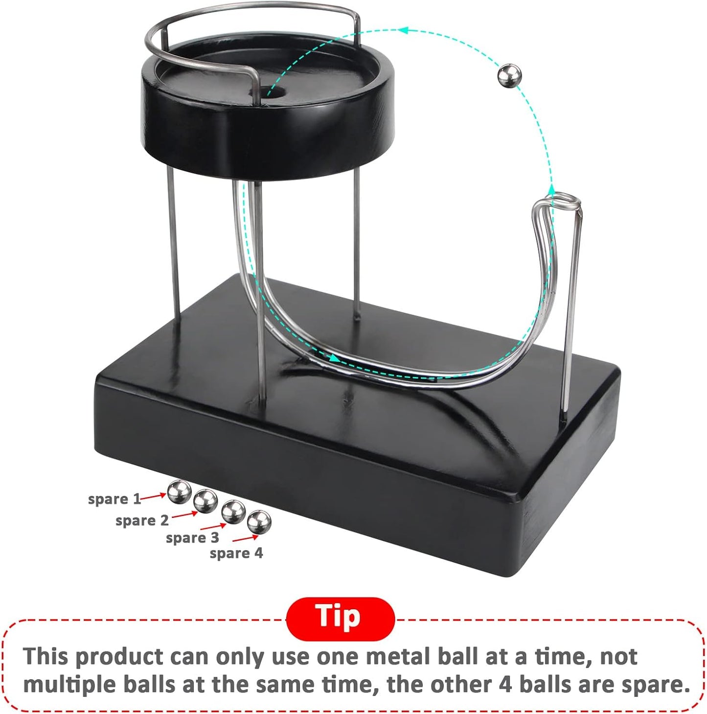 Kinetic Art Perpetual Motion Machine, Physical Balance Kinetic Energy Model, Newtons Science Physics Gadgets, Non-Stop Rolling Ball Toys, Balance Stress Relief Creative Gifts for Friends and Family