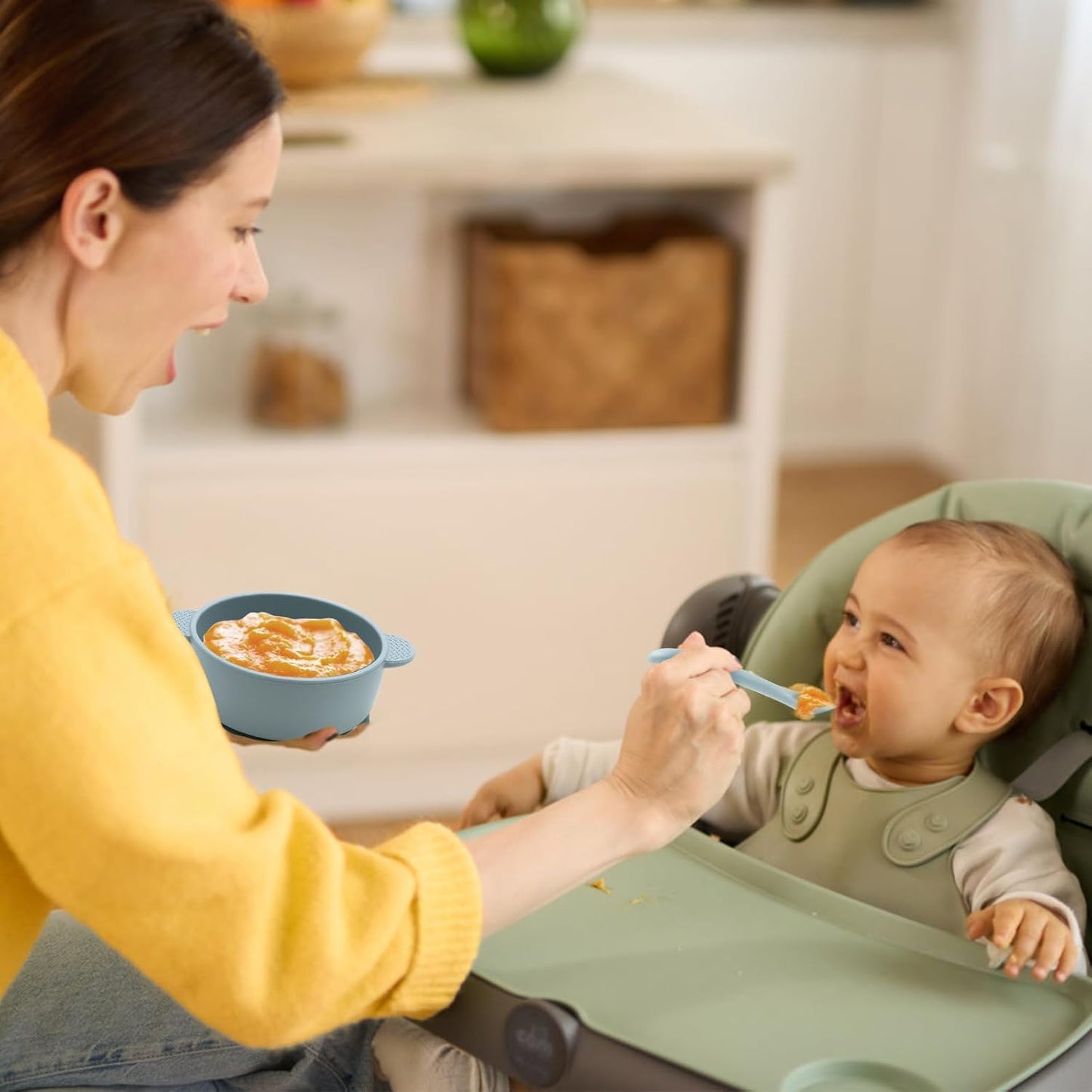 6 Pack Silicone Baby Spoons, Baby Spoons Self Feeding 6 Months+, BPA Free, Soft Tip Baby Utensils Feeding Spoon, Baby Led Weaning Supplies, Dishwasher and Boil Safe