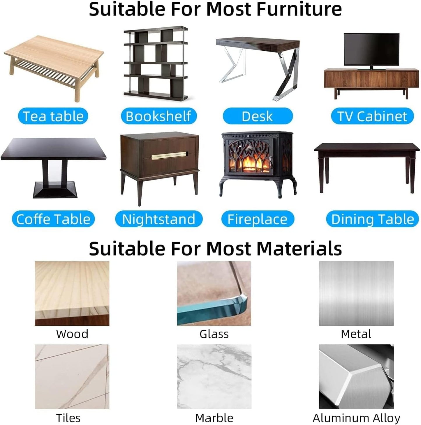 Clear Edge Protector Strip, 1.57in x 9.84FT, Sharp Edge Wrap Cover Tape, Self Adhesive Protective Bumper Guards for Cabinet Door Desk Glass Table Bed Furniture, Kitchen Countertop, Waterproof