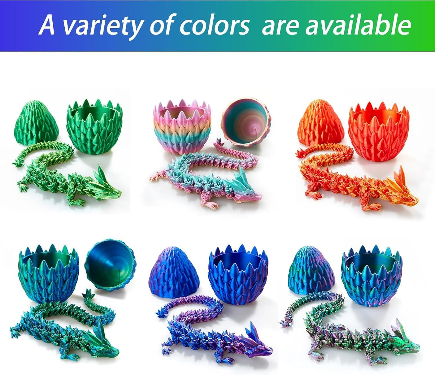 15 inches Dragon with Egg, Blue Dragon Toy,Articulated Crystal Dragon,Fidget Toy Cool