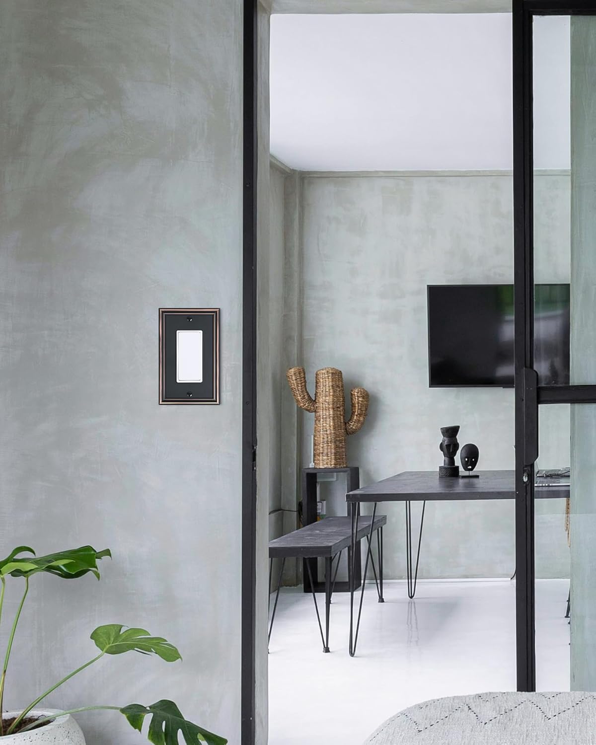 2-Pack Decorator Outlet Cover Plate, Aged Bronze Decorative Switch Plates and Outlet Covers, Durable Zinc Alloy Wall Plates for Electrical Outlets, Receptacle, GFCI Outlet, Dimmer Switch