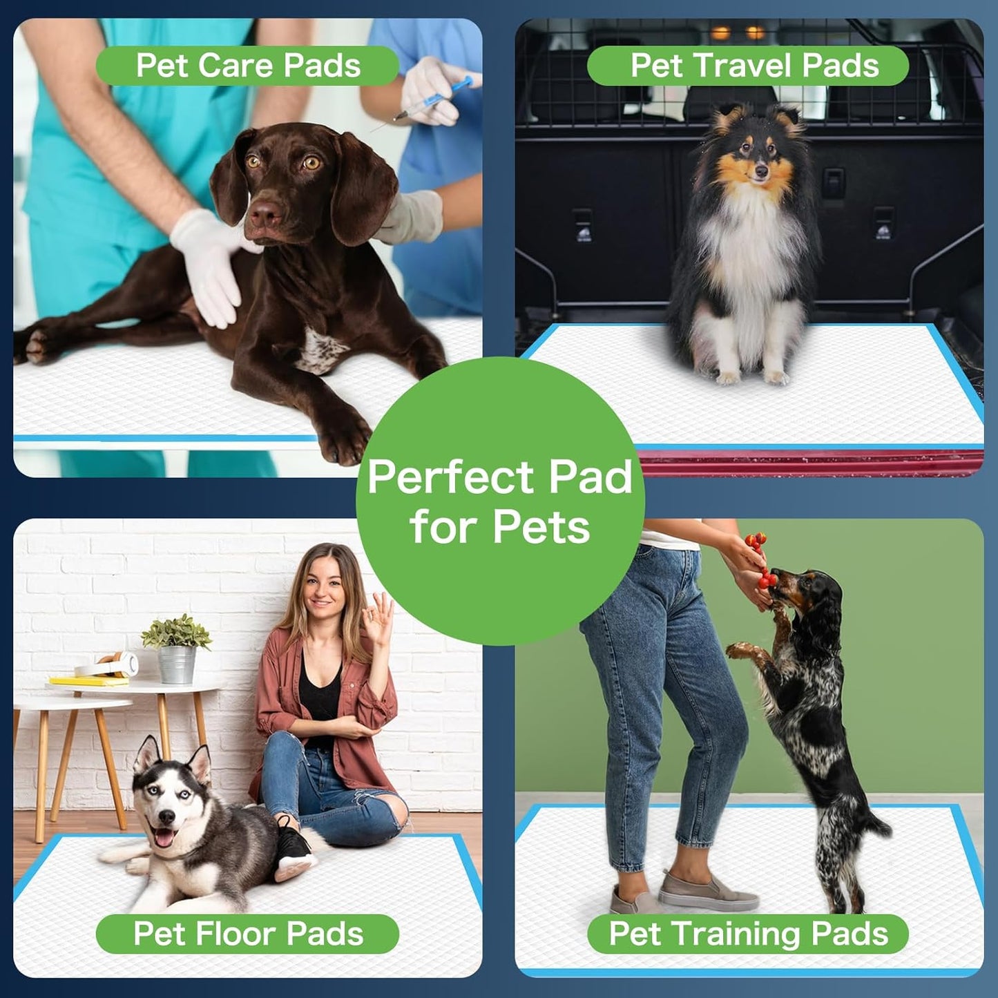 Disposable Pads 23"×36" (150pcs) Moderate Absorbent Underpads Incontinence Bed Pads Disposable Chucks, Pee Pads for Kids, Adults and Pet