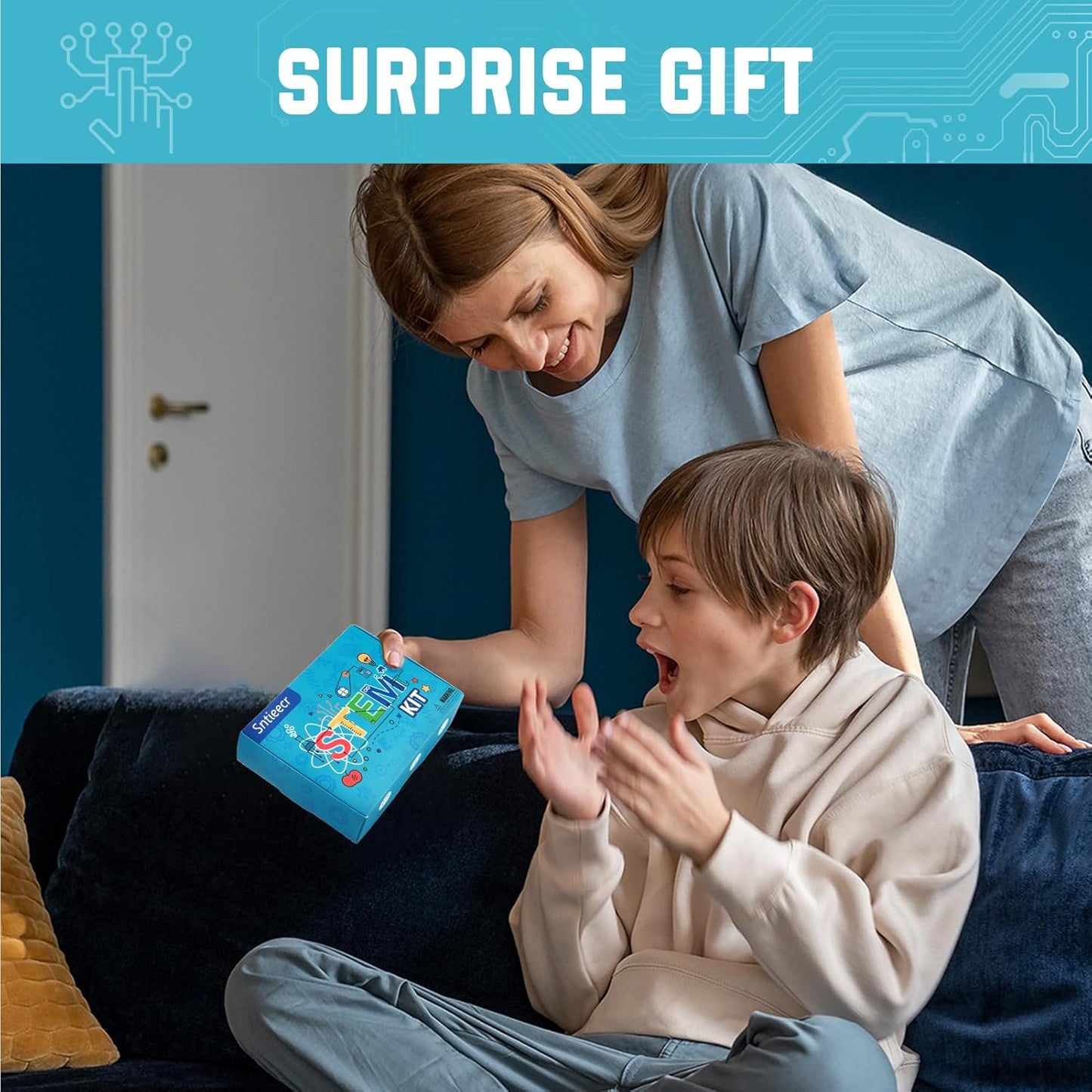 Sntieecr Electric Circuit Motor Kit for Kids 8-12, Electric Motor Kit with Box for DIY STEM Science Project, Educational Montessori Learning Kits Sets Science Kits Present for Children