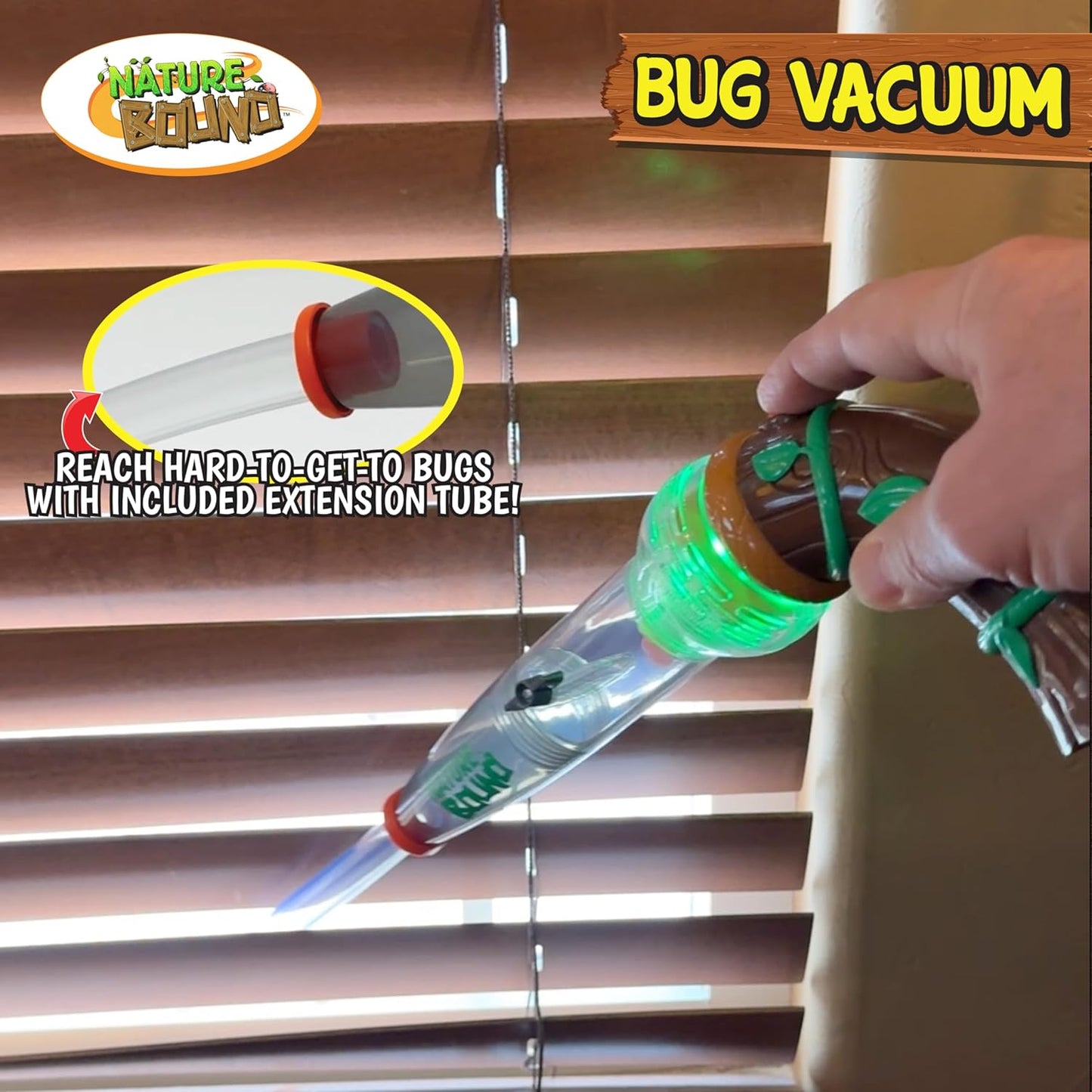 Nature Bound Bug Catcher Toy, Eco-Friendly Bug Vacuum, Catch and Release Indoor/Outdoor Play, Ages 3 to 12, Complete Kit for Kids (Upgraded Style)
