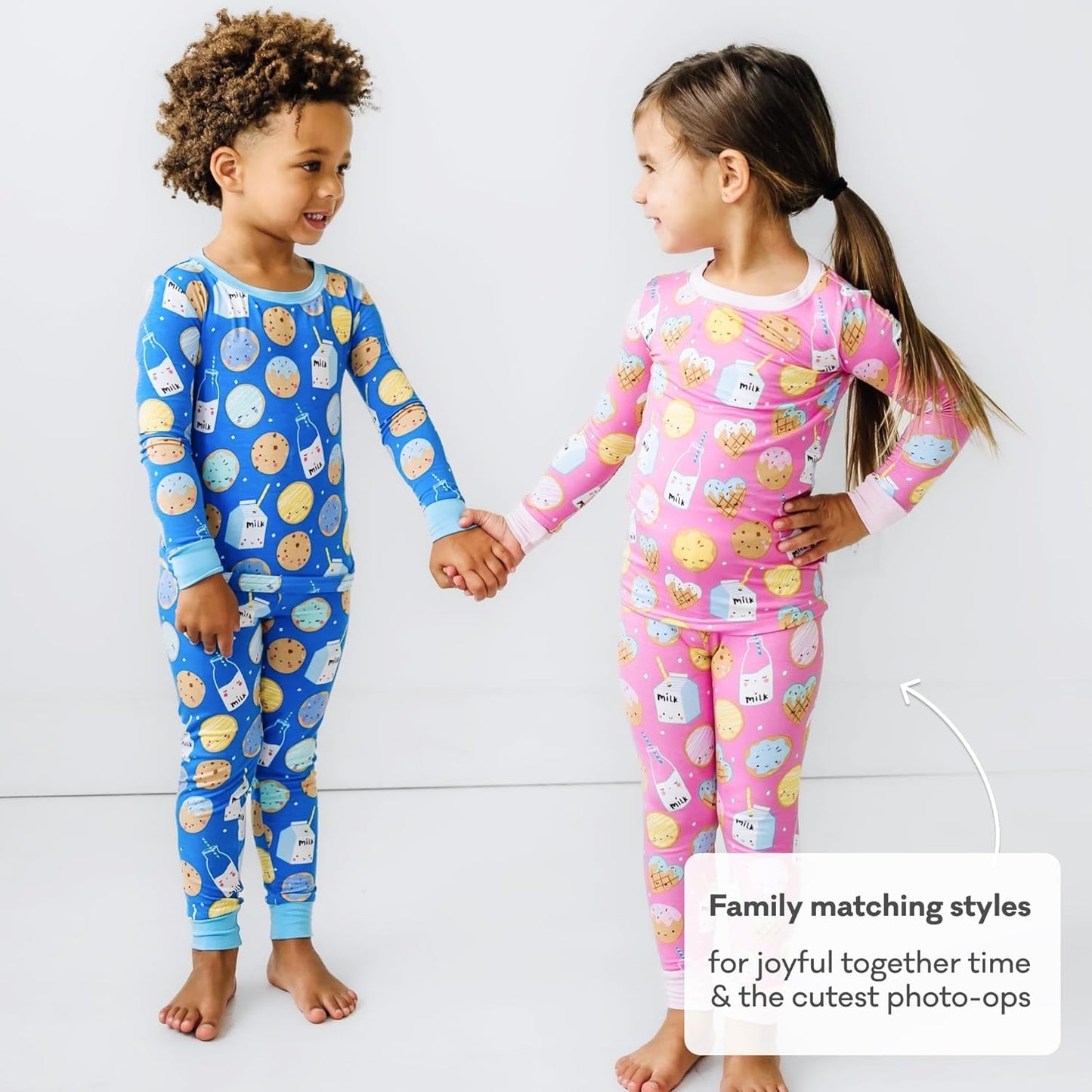 Little Sleepies Two-Piece Pajama Set for Boys & Girls, Soft Viscose from Bamboo Toddler Pajamas for Kids, Family Matching PJs