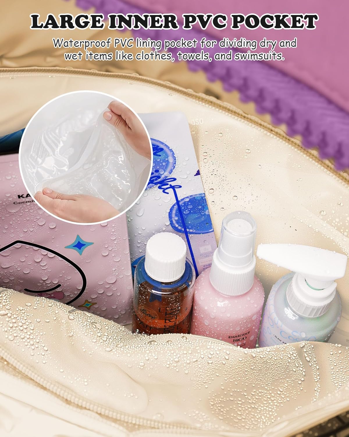 Duffle Bag with Initial, Spend The Night Bags for Women,Gifts for Women-Overnight Bag with Wet Pocket,Lightweight Travel Bags Personalized Gym Tote with Makeup Pouch