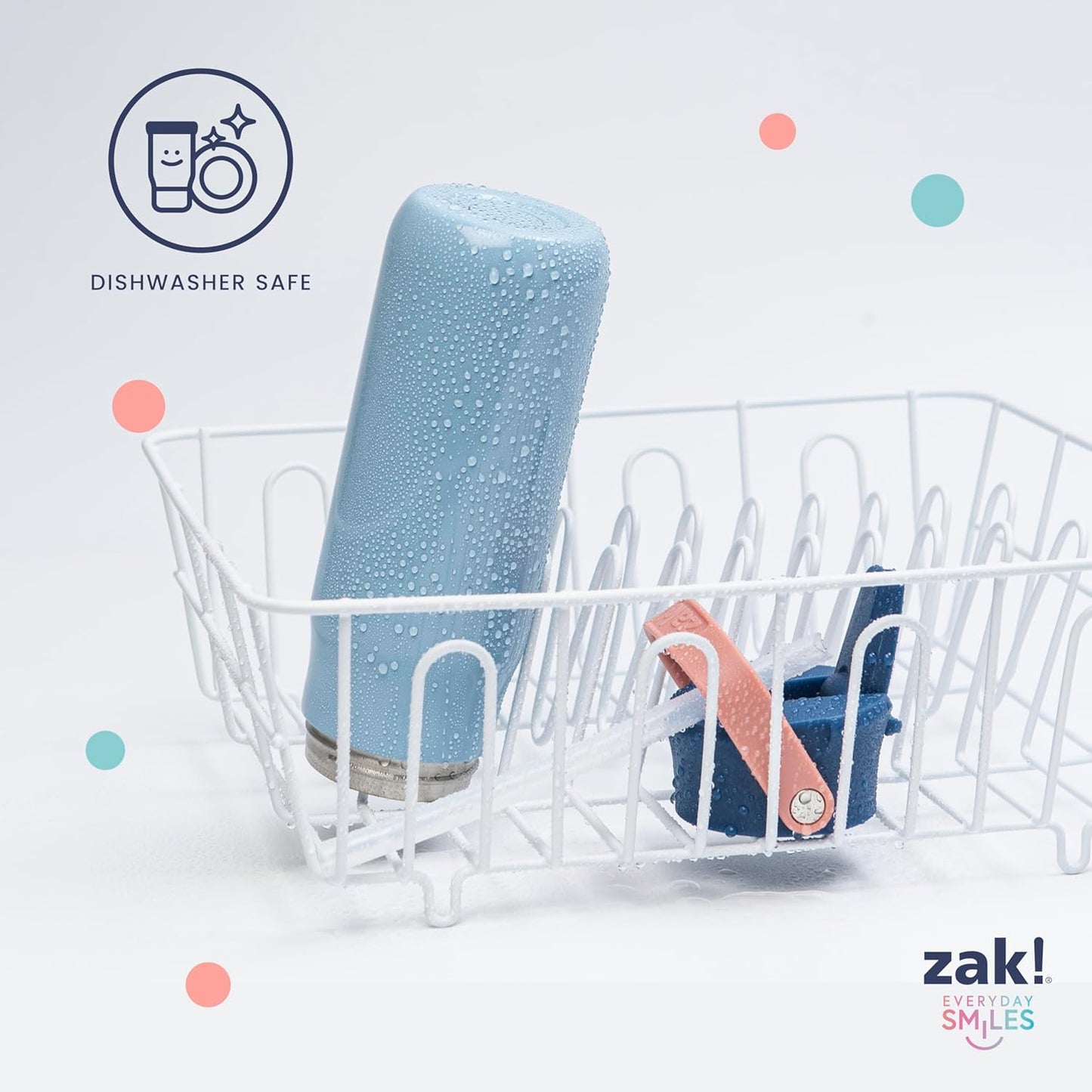 Zak Designs Harmony Hello Kitty 20oz Water Bottle for Travel or At Home, Recycled Stainless Steel is Leak-Proof When Closed and Vacuum Insulated with Straw Lid and Carry Handle