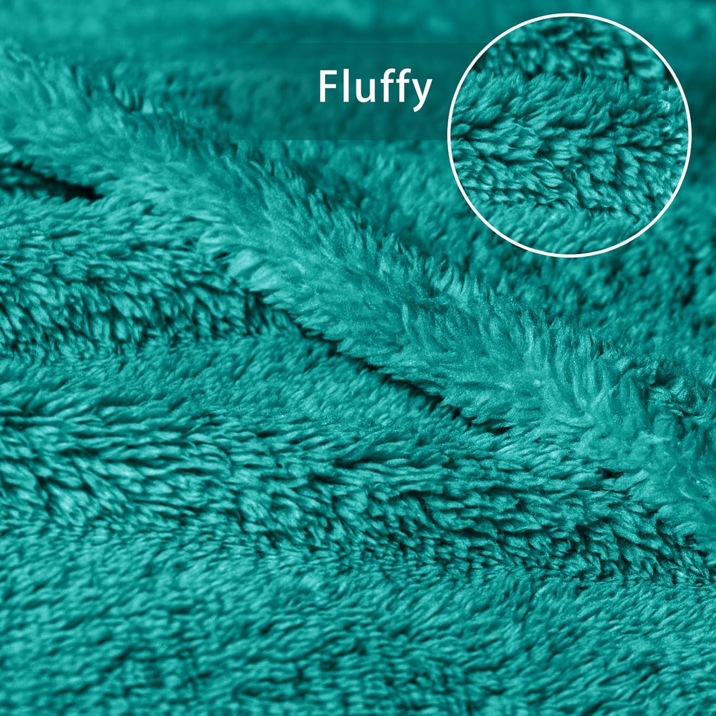 Exclusivo Mezcla Soft Fleece Throw Blanket for Couch, Super Soft Velvet Plush Bed Blanket, Fuzzy Cozy and Warm for All Seasons, 50x60 Inches, Teal