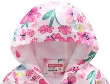 TUIJI Toddler Boys Girls Cartoon Print Zip Jacket Hooded Trench Lightweight Kids Coats Windbreaker Outdoor Cute Dust Coats