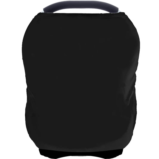 Car Seat Covers for Babies - Multi- use Nursing Carseat Canopy, Breastfeeding Covers, Baby Shower Gifts for Boys and Girls (Pure Black)