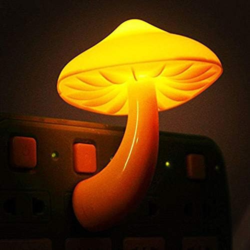 AUSAYE 4 Pack Plug in Night Light, Mushroom Light LED Nightlights for Kids, Adults, Bedroom, Bathroom,Hallway, Stairs, Kitchen Warm Yellow