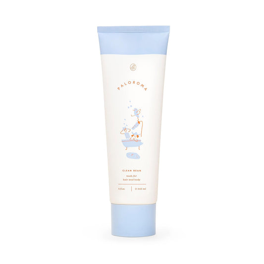 Paloroma Clean Bean wash for hair and body (Baby & Kids) Non-Toxic, Fragrance-Free