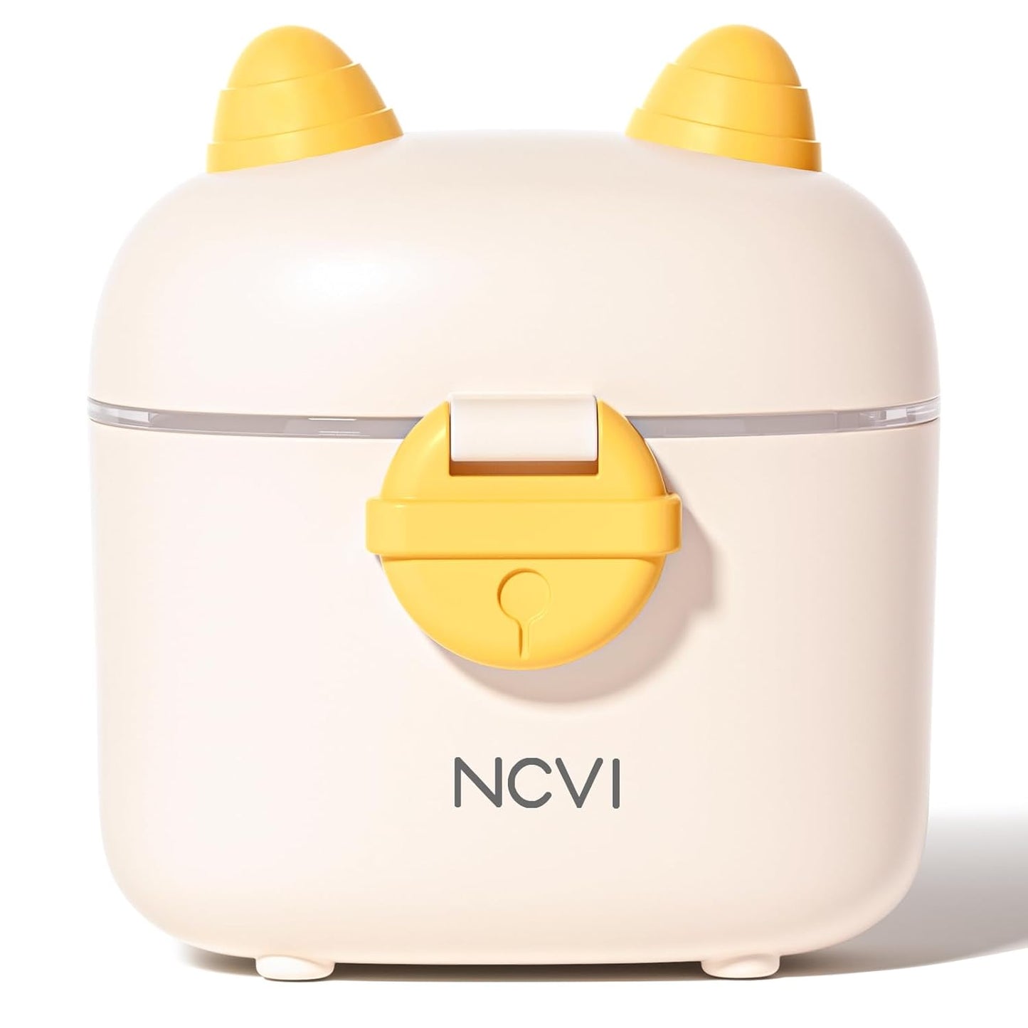 NCVI Formula Dispenser On the Go, Portable Baby Travel Milk Powder Formula Container Holder to Go with Scoop Suitable for Diaper Bag Backpack, Ready to Brew Milk Newborn Infant (White Sheep)