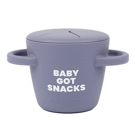 Bella Tunno Snack Cups for Toddlers, Silicone Spill Proof Food Container with Lid, Babies & Kids 6-12 Months, Baby Got Snacks