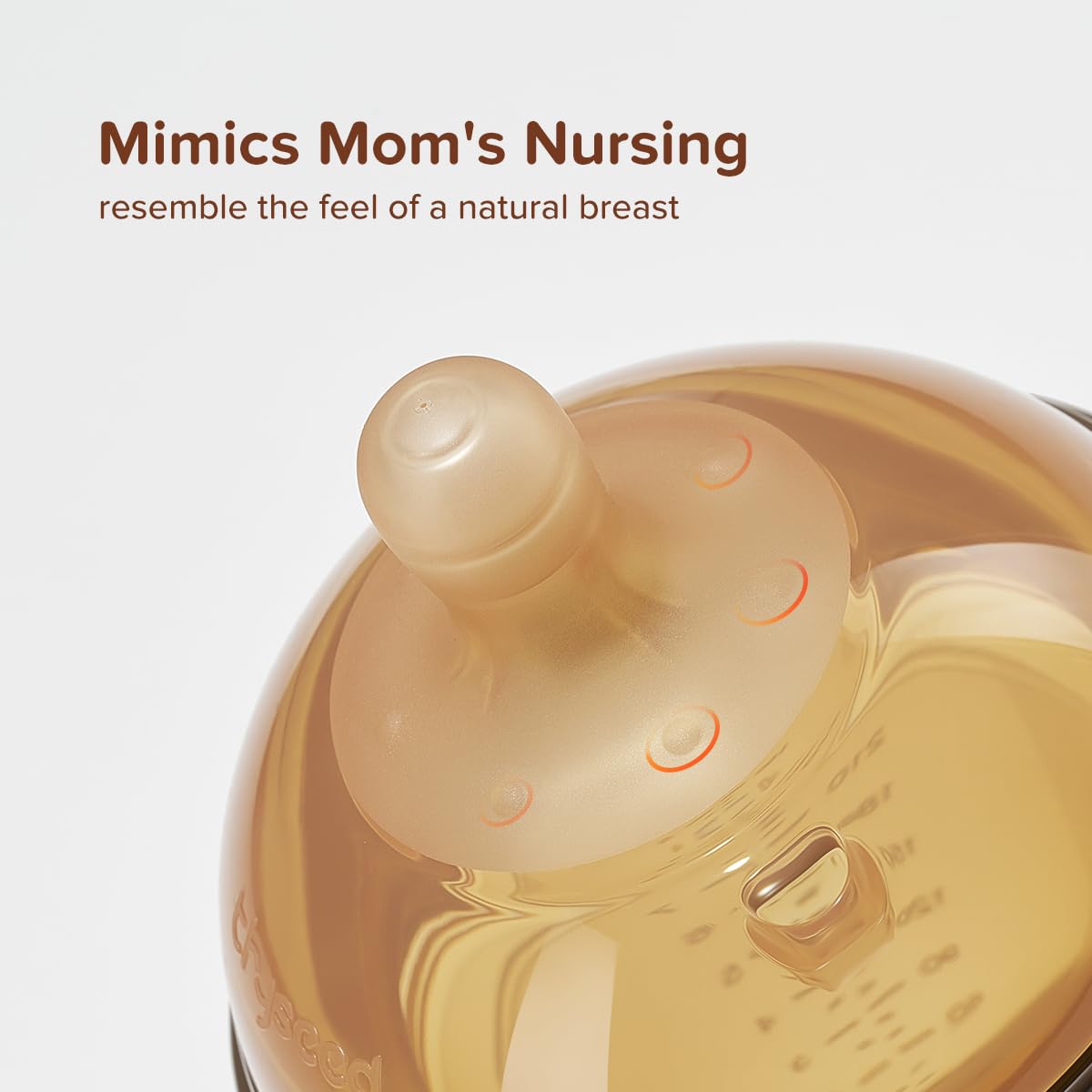 Silicone Natural Breast-Like Bottle with Nipple(7-10 Months),8oz，1pack