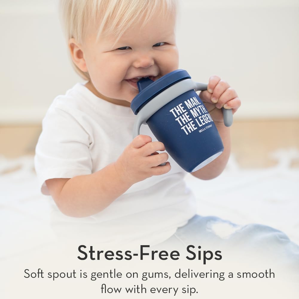 Sippy Cup by Bella Tunno, Silicone Training Cup with Transition Handles for Infants, Toddlers & Kids, Babies 6-12 Months & Toddlers 1-3 Years, Boys & Girls, Little Lady, 8 oz