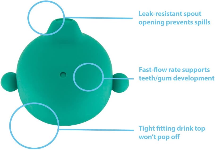 Pura my-my Silicone Sippy Cup 5oz/150ml - Training Cup, Reusable, Platinum Food Grade Medical Grade, Spill Proof Cups for Kids, Toddlers, Babies & Infants (Slate)