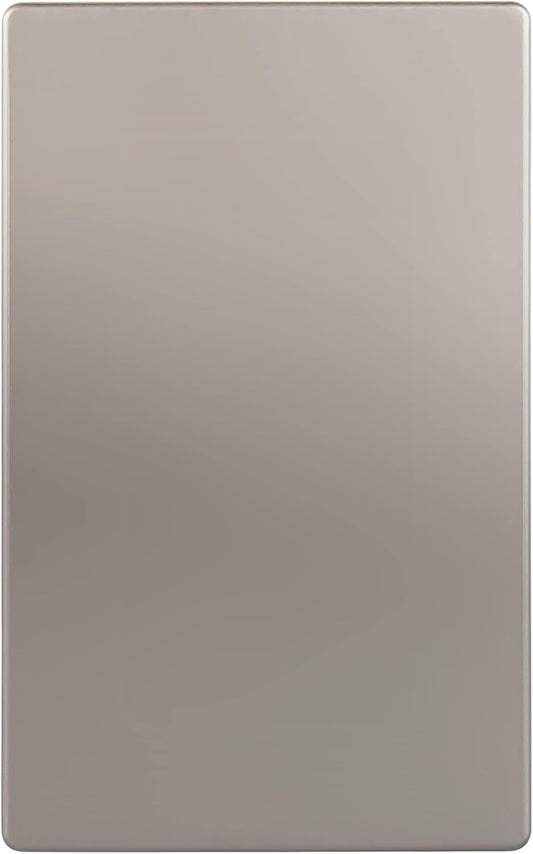 ENERLITES Screwless Blank Wall Plate, Child Safe Blank Device Outlet Cover, Standard Size, 1-Gang 4.68" x 2.93", Polycarbonate Thermoplastic, UL Listed, SI8801-NK, Nickel