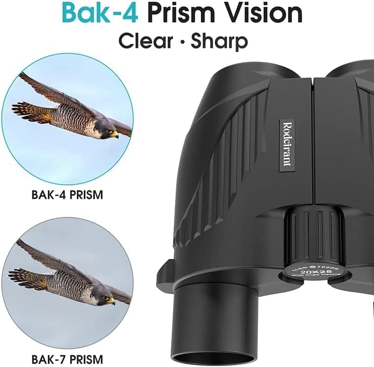 20x25 Binoculars for Adults and Kids, High Power Easy Focus Compact Binoculars with Low Light Vision for Bird Watching and Travel