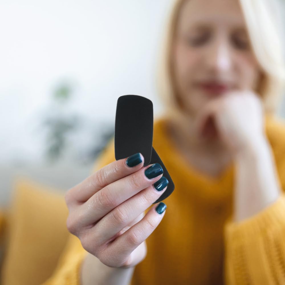 Trackless Fidget Slider, Aluminum Alloy Magnetic Metal Fidget Slider EDC Fidget Toys for Adults, Home Office Executive Desk Toys Ideal Gifts for ADD/ADHD/Autism (Black)