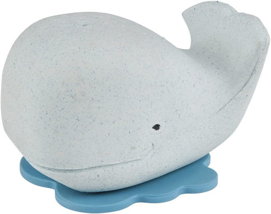 HEVEA Squeeze'n'Splash Whale Bath Toy - Bath Toy for Babies and Toddlers - 100% Natural Rubber, Plant Based, Plastic-Free, BPA-Free