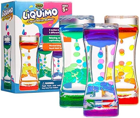 YoYa Toys Liquimo - Calming Liquid Motion Bubbler - 3 Pack - Toys for Kids and Adults - Hourglass Bubbler Timer - Handheld Game - Toys for Autistic Children