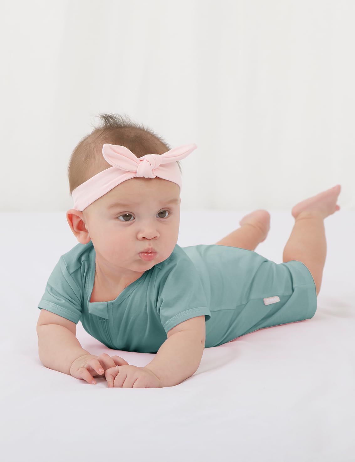 Jimonda Baby Rompers Cotton Baby Boys Baby Girls Short Sleeve Sleepers Pjs Two Way Zipper One-piece Neutral Sleep and Play