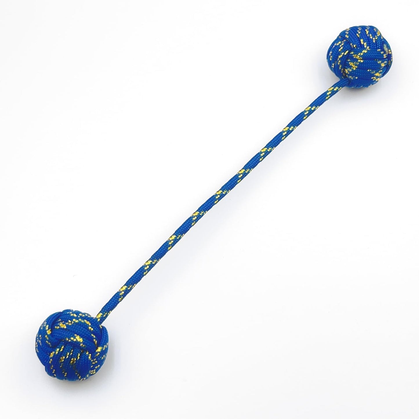 Fidget Beads Skill Toys, Fidget Toys, Parachute Cord and Steel Beads Handmade Fidget Beads, Beginners Worry Beads, Portable EDC Leisure Toys (Gold Blue)