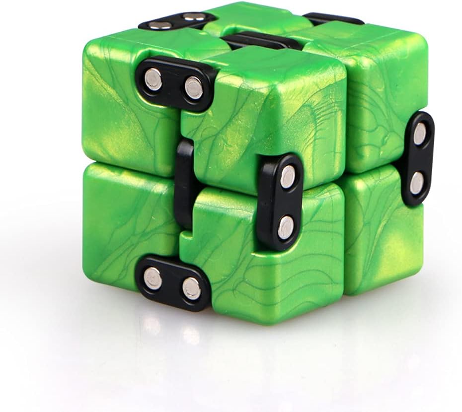 Magic Crazy Cube Stress & Anxiety Relief Toy Killing Time Fidget Toy for Kids Adults ADD ADHD (Green)