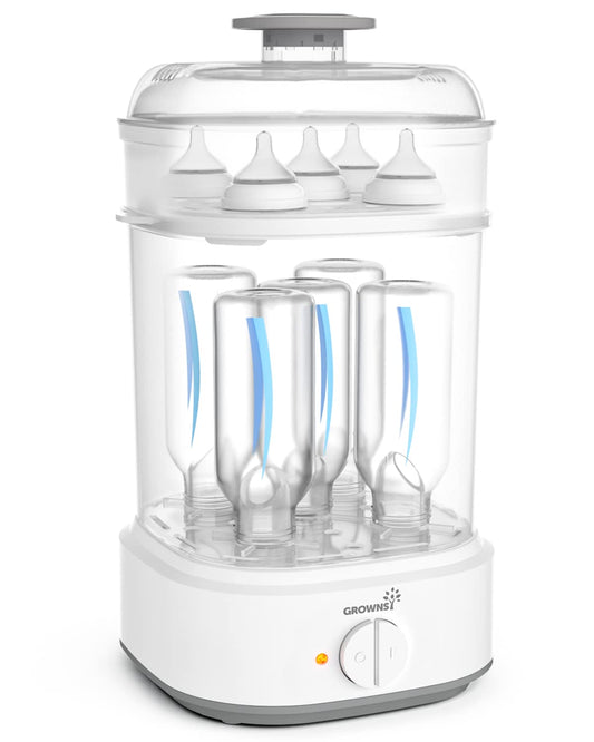 Bottle Sterilizer, Baby Bottle Steam Sterilizer, Electric Baby Bottle Sanitizer with Timer for Baby Bottles, Pacifiers, Pump Parts