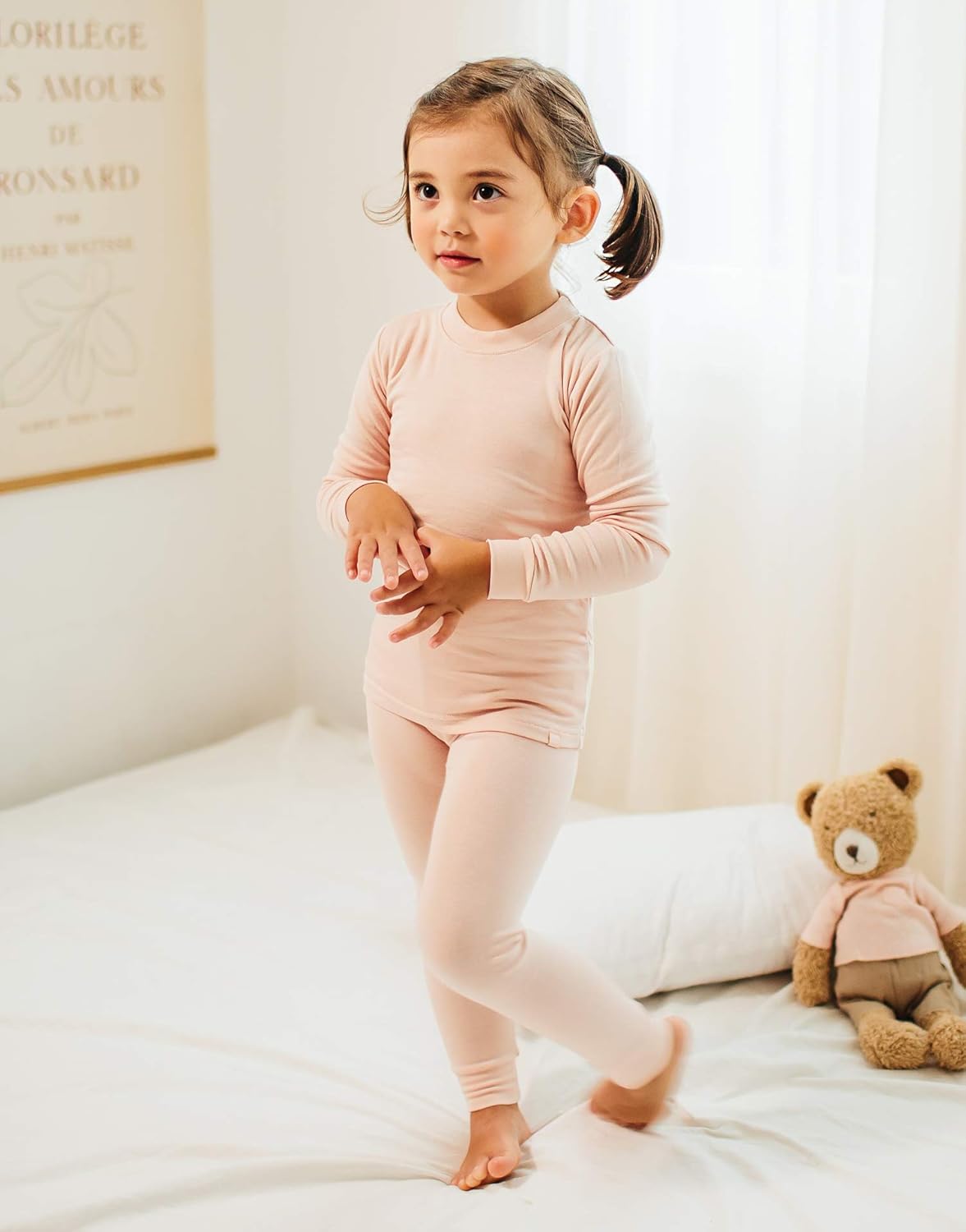 VAENAIT 6M-12Y Toddler Kids Girls Boys Soft Comfy Modal Tencel Solid Raglan Sleepwear Pajamas Pjs 2pcs/4pcs Set