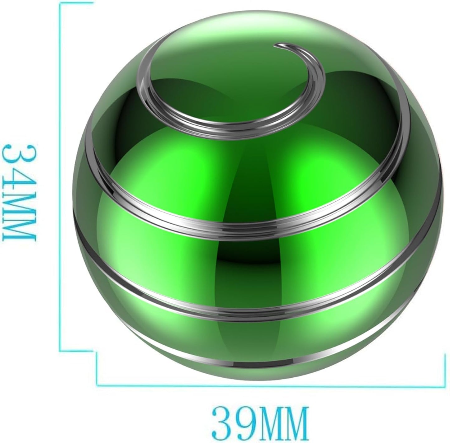 Kinetic Desk Toys, 1.54'' Kinetic Spinning Desk Toys for Kids Adults, Fidget Toys for Party Favors, Christmas Stocking Stuffers, Easter Basket (39MM, Green-A)