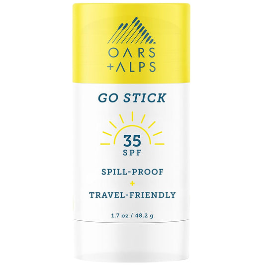Oars + Alps Go Stick Clear SPF 35 Face Sunscreen, Skin Care Infused with Vitamin E and Antioxidants, Water and Sweat Resistant, TSA Friendly, 1.7 Oz, 1 Pack