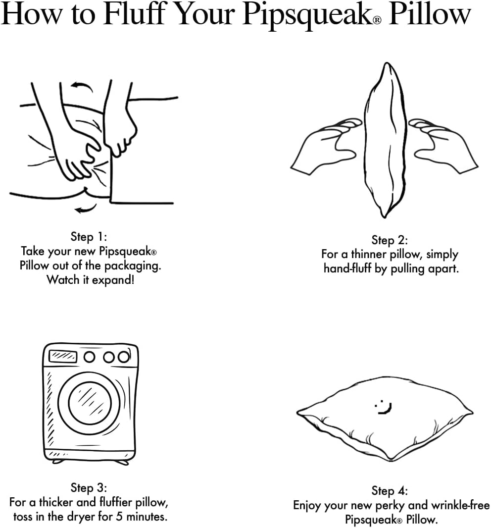 Pipsqueak Microfiber Pillow - Small, Mini - 11 x 7 in - Perfect for Travel, Cars, Airplanes, Camping, Dogs, Toddlers, Kids, Lumbar, Knees and Neck - Ages 2 Yrs and Up