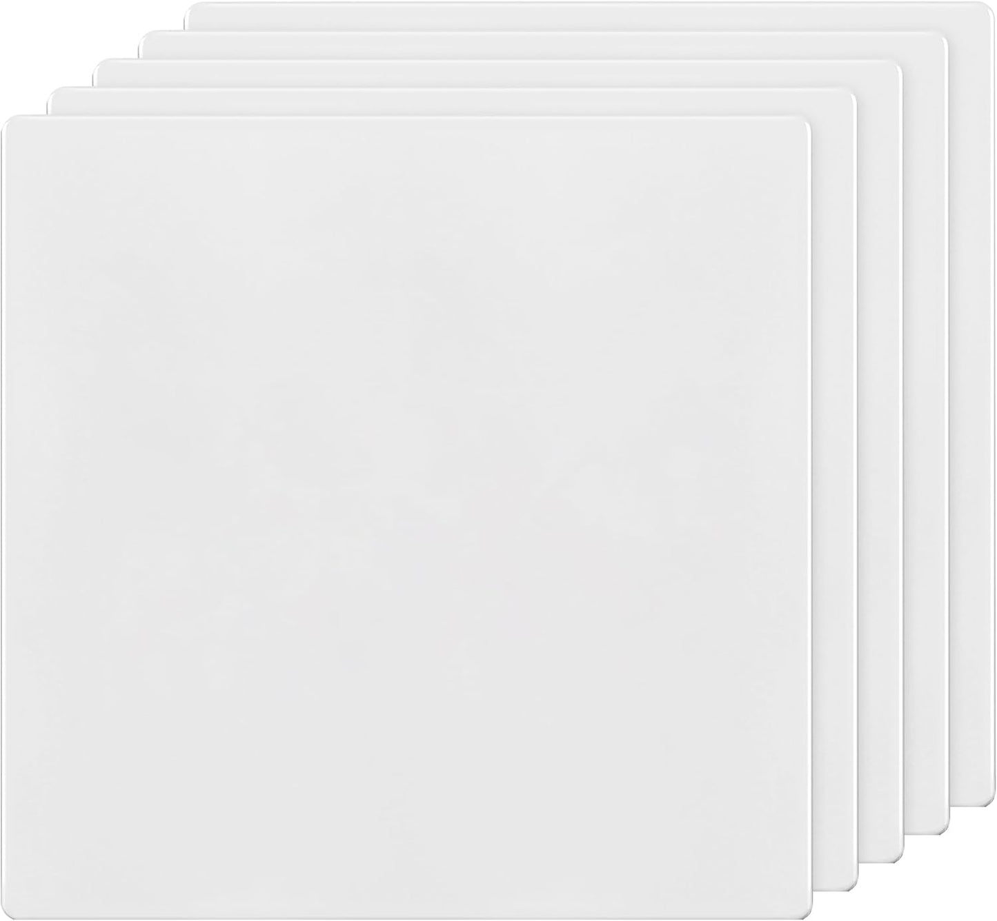 TG Screwless Double Blank Wall Plate, Child Safe Blank Device Outlet Cover, Mid-Size 2-Gang 4.88" H x 4.92" L, Polycarbonate Thermoplastic, UL Listed, SP-MB2-W5P, White (5 Pack)