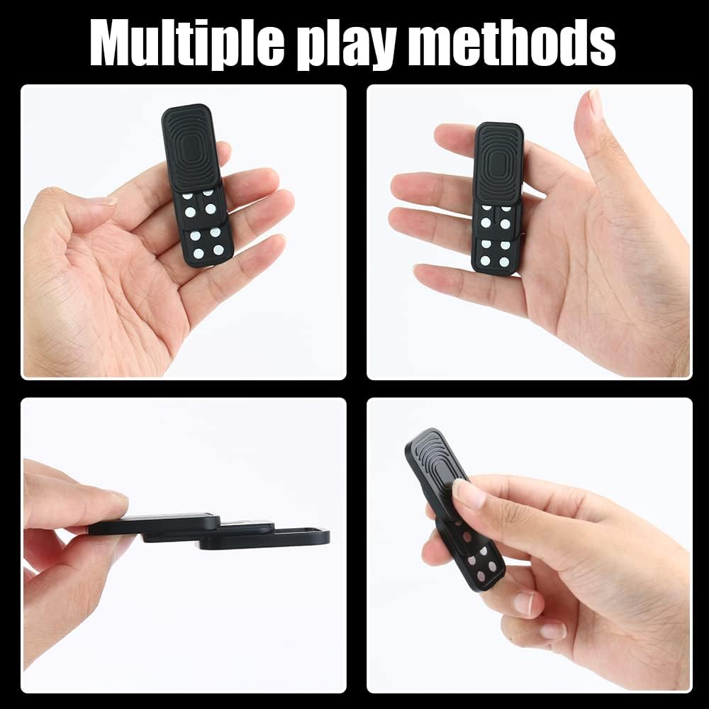 STONESTAR CP3 Fidget Slider - Magnetic Metal Fidget Toys Stress Relief Toy, Men’s EDC Fidget Toy Haptic Coin Office Desk Toys Gifts for Adults (Black)