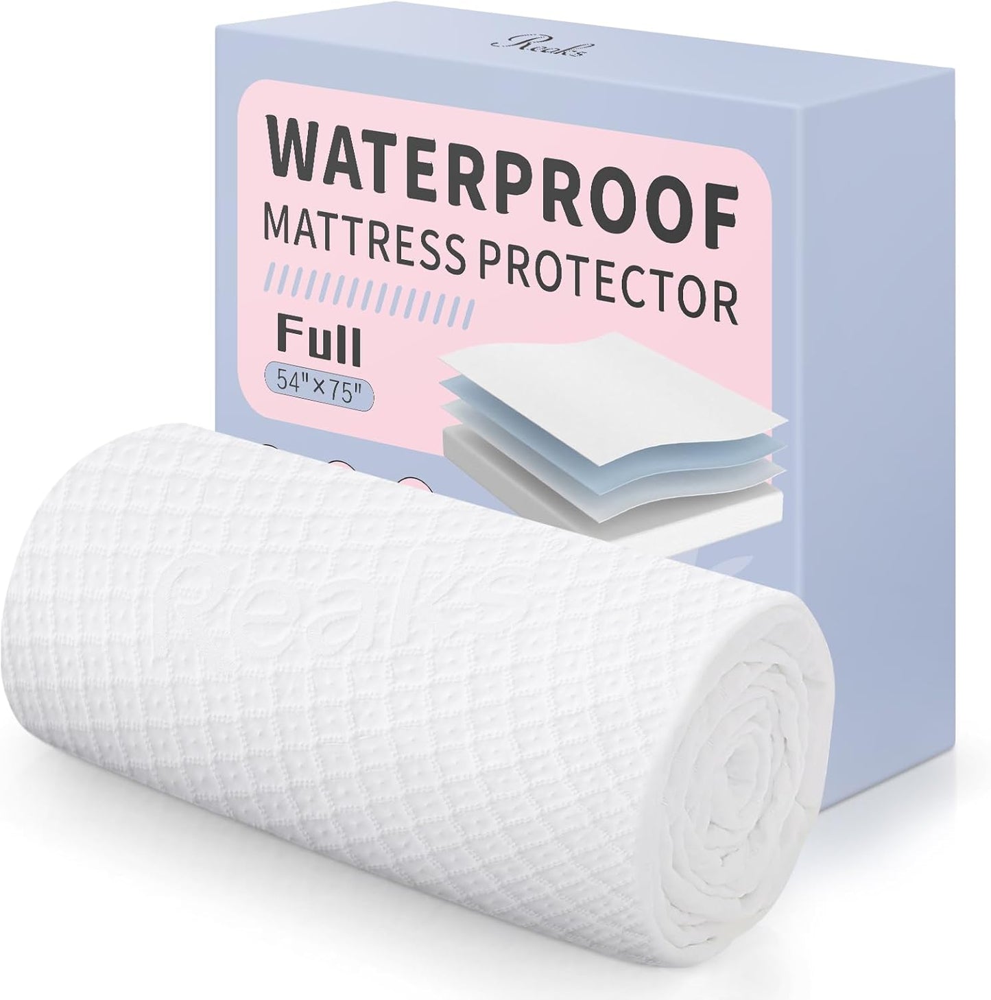 Full Size Bed Waterproof Mattress Protector Fitted Mattress Pad Cover with Deep Pocket Up to 15''