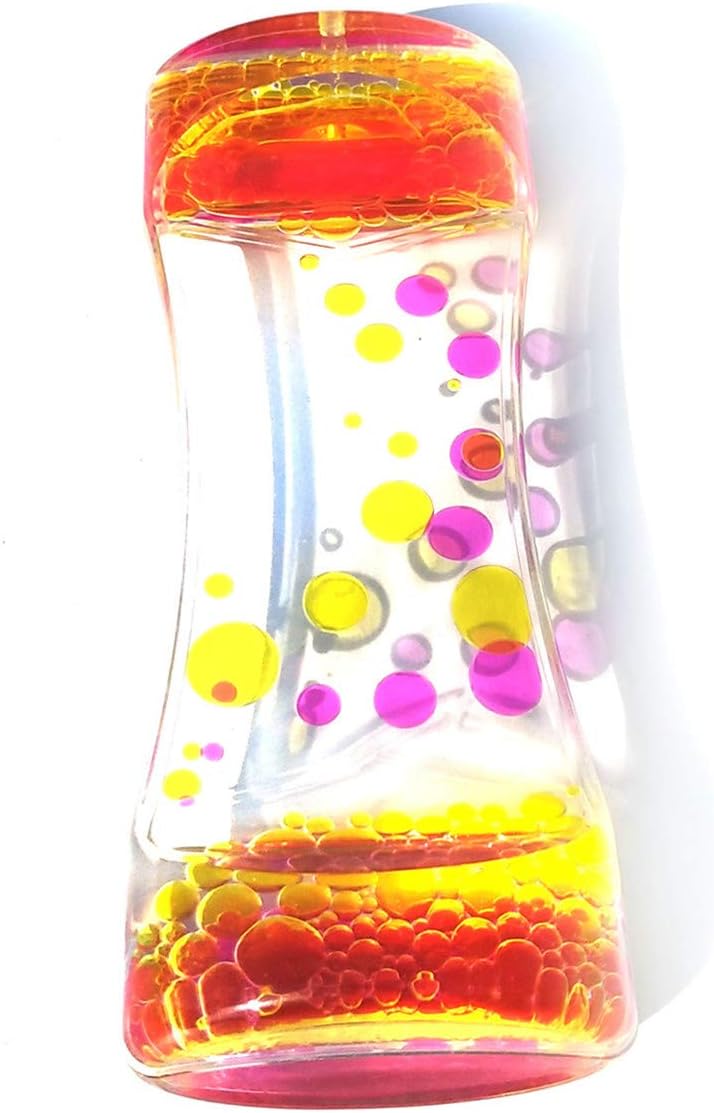 YUE MOTION Liquid Motion Bubbler - Calming Toys for Kids and Adults - Liquid Hourglass - Handheld Oil Timer - Sensory Toys for Autism, Anxiety
