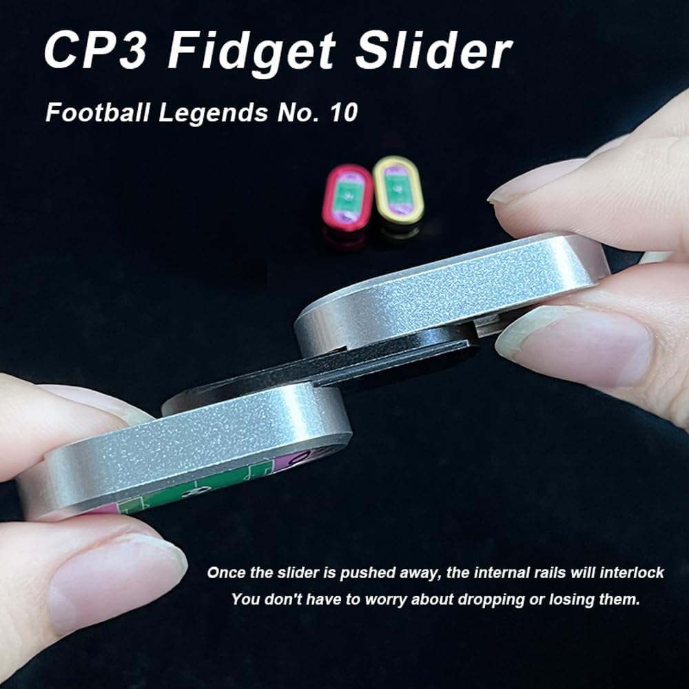 STONESTAR CP3 Fidget Slider - Football Legends No. 10 Aluminum Alloy Magnetic Metal Fidget Slider, EDC Fidget Toy for Adults, Helps Relieve ADHD/Anxiety/Stress (Red)