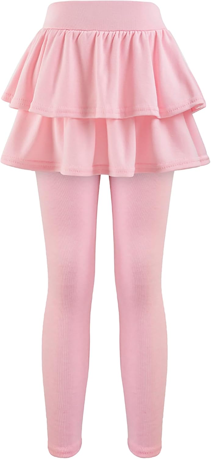 Girls School Uniform Pants Leggings with Skirts Stretch Warm Jegging 4-12 Years