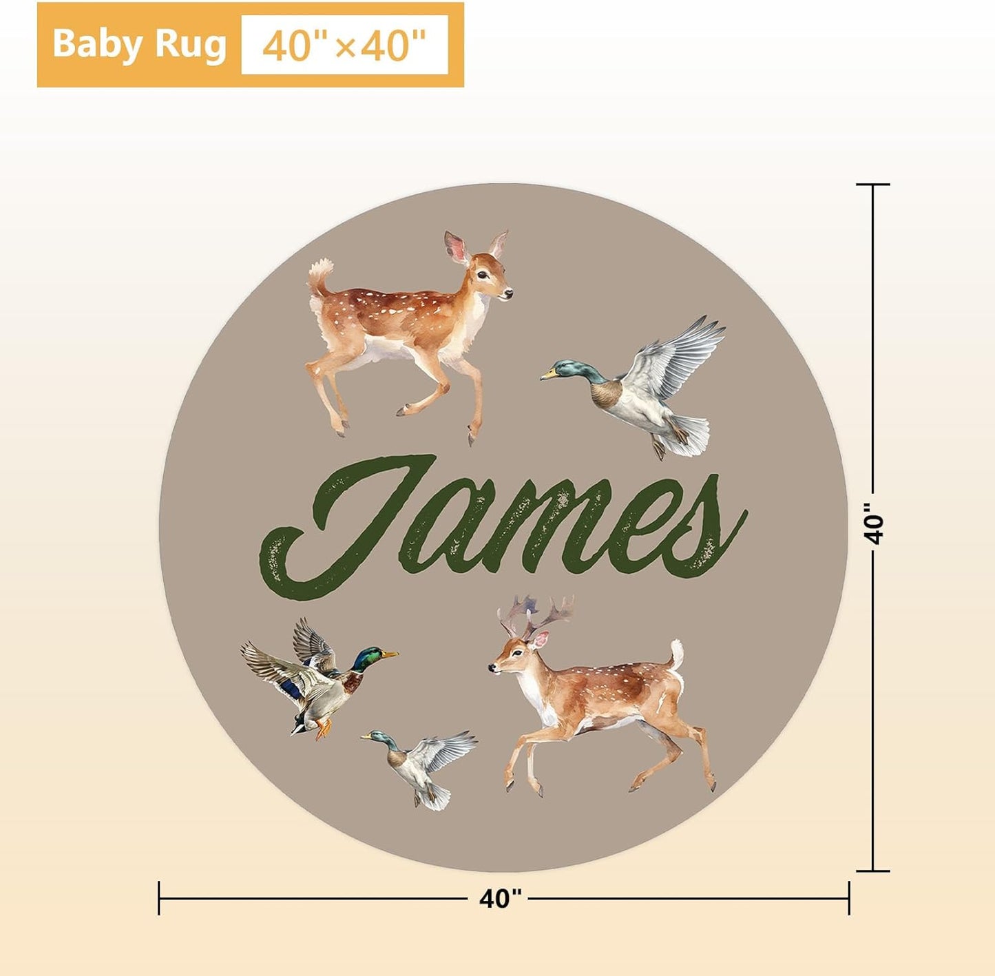 Custom Baby Crib Bedding Set, 5 Pcs Personalized Name Baby Crib Sets for Infant Toddler, Green Woodland Deer Nursery Bedding Set for Boys Girls, Double Layer Baby Bedding Sets Customized Gifts