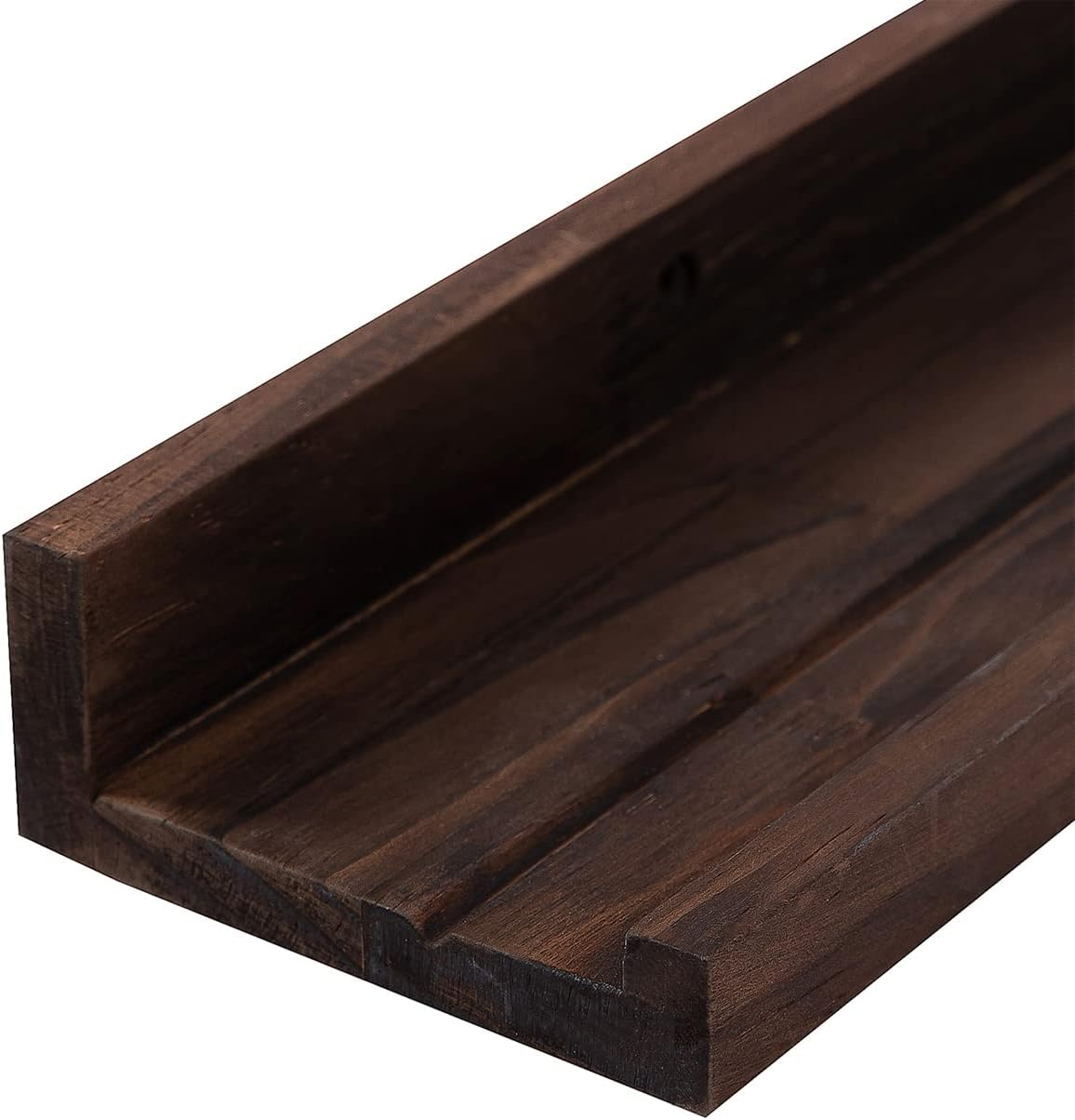 AZSKY 36 Inch Wall Mounted Floating Shelves for Home Decoration,Picture Display Wall Ledge Shelf for Bedrooms,Office,Living Room, Kitchen, Deep Walnut Wood Wall Shelf,3 Same Sizes